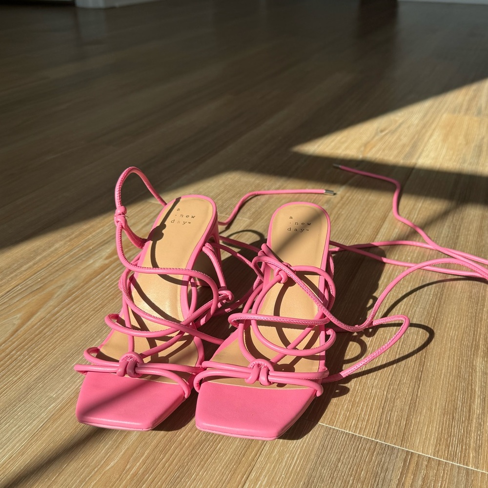 Pink Strappy Sandals